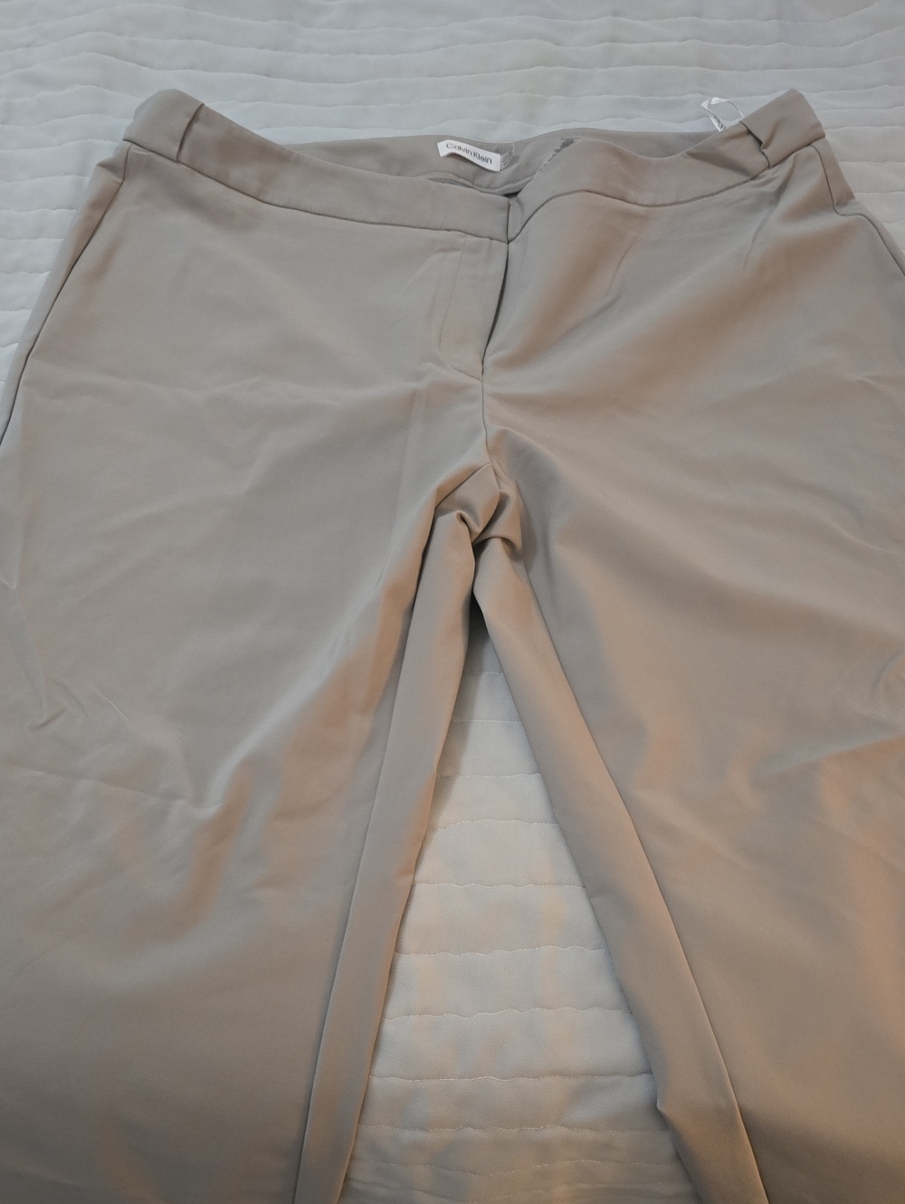 Calvin Klein Light Taupe Stretch Ponte Trousers